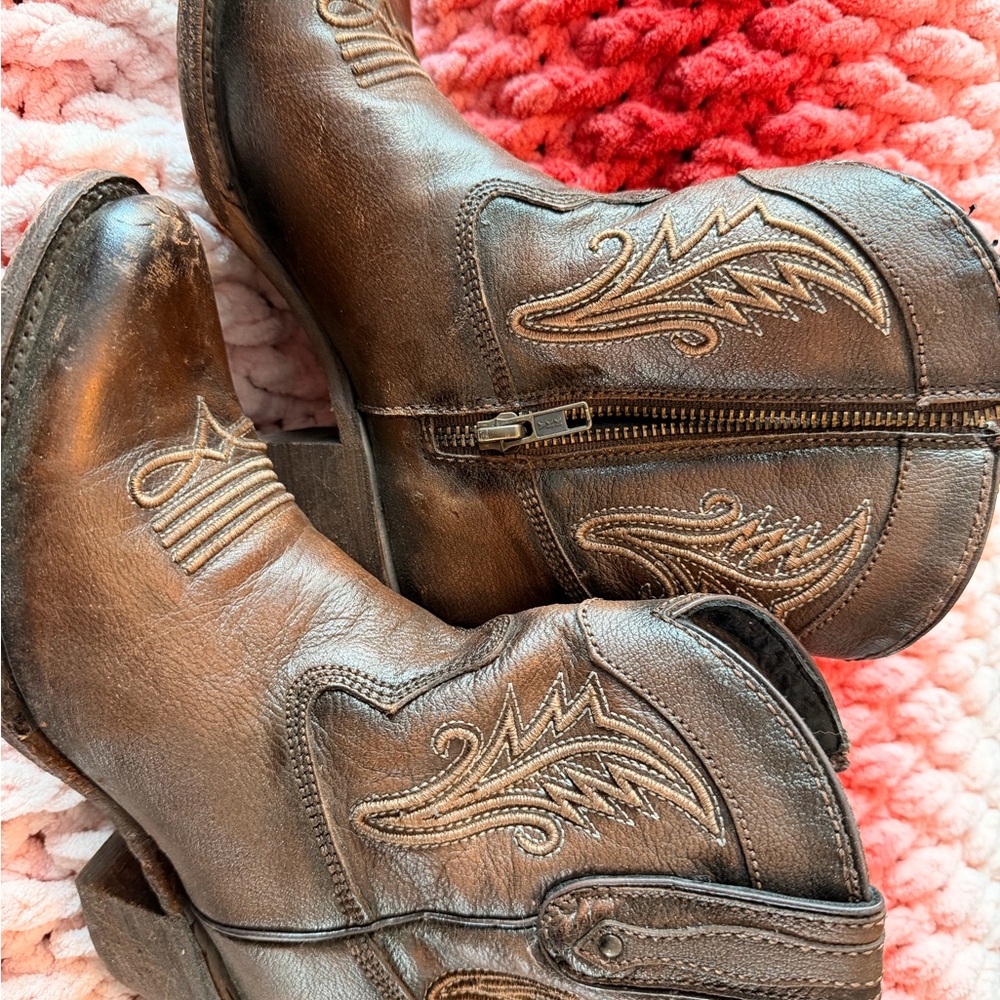 J.B. Dillon brown Leather Boots